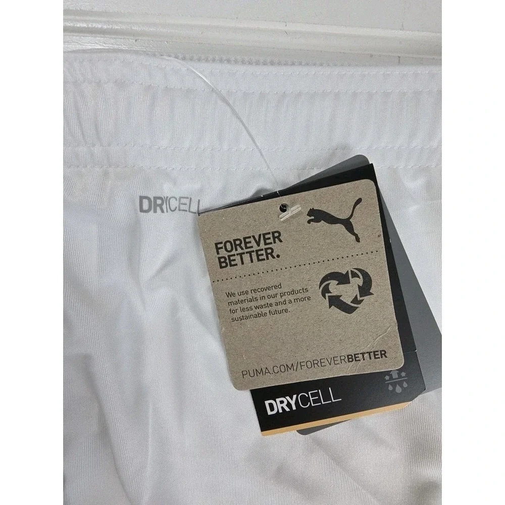 Puma Men's teamLIGA Soccer Shorts WHITE-BLACK Size XL New